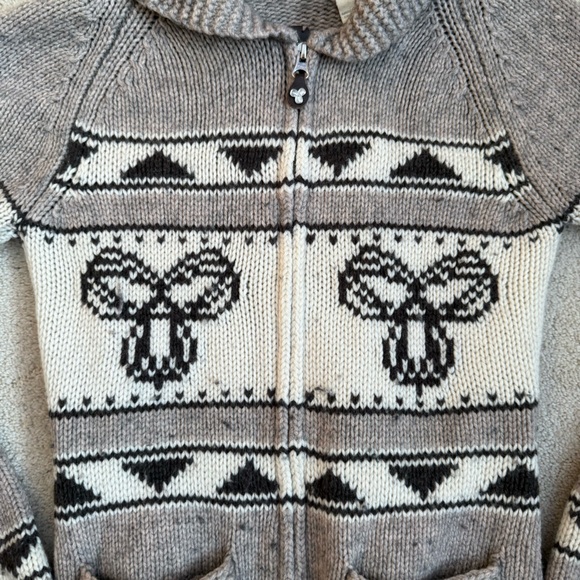 Aritzia TNA Cowichan Y2K wool sweater beige - Picture 2 of 11